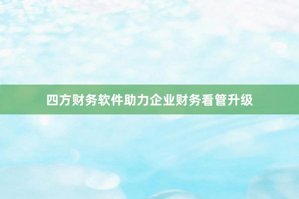 四方财务软件助力企业财务看管升级